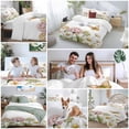 thumbnail image 5 of Cal King 4 Piece Bedding Set Garden Butterfly Colorful Hydrangea Soft Breathable Duvet Cover and Pillowcase,Spring Watercolor Floral Duvet Cover Set Bed Sheets for Bedroom Dormitory Guest Room, 5 of 9