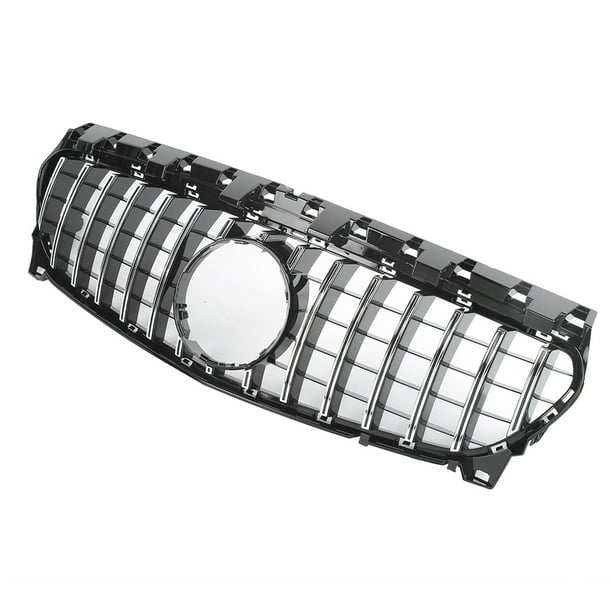 Front Grill Cover,GT-Style Front Grill Silver Air Inlet Grille Front ...