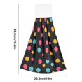 thumbnail image 2 of Haosy 2 Pack Kitchen Wash Cloths with Hanging Loops Absorbent Absorbent Quick Drying Hand Towels, Colorful Polka Dots, 2 of 7