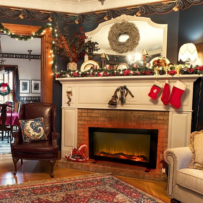 Electric Fireplace 10 Color Backlight Electric Stove Heater, 42 Inch Wall  Mounted Electric Fireplace - Walmart.com