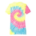 thumbnail image 4 of Mafoose Women's Tie-Dye V-Neck Cotton T-Shirt Neon Rainbow X-Small, 4 of 6