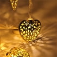 thumbnail image 5 of WZXPWT Heart Shaped String Lights, Metal Curtain Lamp for Party Wedding Decor, Battery Operated Outdoor & Indoor Ambiance Lighting, Waterproof LED Fairy Lights, 5 of 8