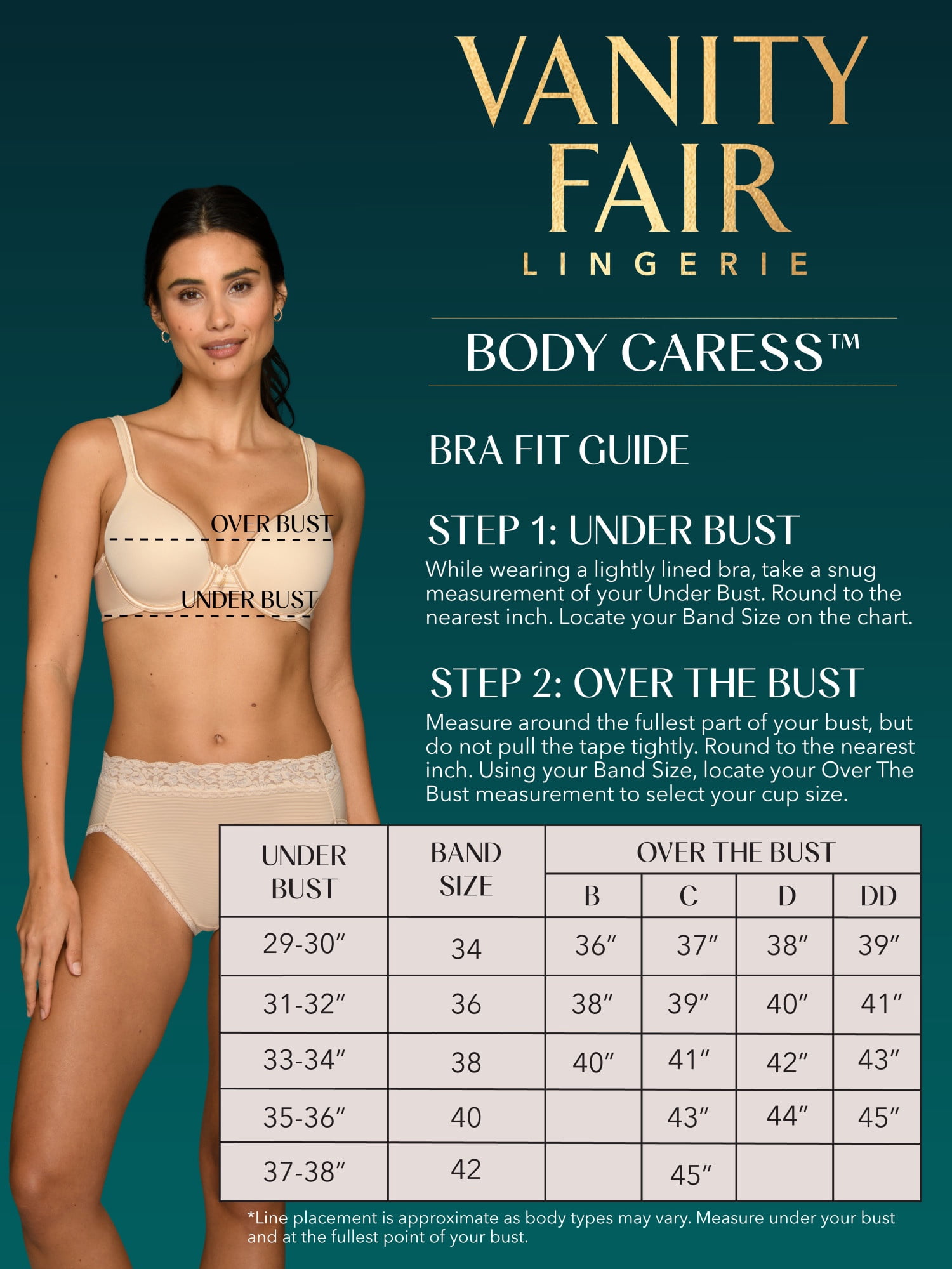 Vanity Fair Lingerie Women's Body Caress 2-Way Convertible Straps Full Coverage Underwire Bra, Style 75335
