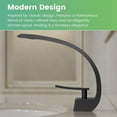thumbnail image 5 of Bathroom Sink Faucet Modern Single Hole 1-Handle Faucet, Matte Black Solid Brass Faucets,Unique Bathroom faucets Mixer Tap, 5 of 13