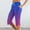 Purple, variant on fnnxnal 2025 Trendy Red Womens Casual Pants with Pockets for Summer Ladies Comfortable Stretch Capris Capri Pants XL
