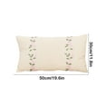 thumbnail image 3 of Embroidered Pillow under $5! kkbbma Embroidered Rose Flower Pillow, Sofa Bed Lumbar Support Cushion, Decorative Throw Pillowcase, Floral Home Decor Accent, Holiday Gift Idea, 3 of 6
