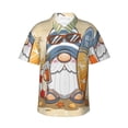 thumbnail image 4 of Nueva camisa hawaiana con estampado divertido de hongos para hombre, camisas casuales de manga corta para vacaciones en la playa, camisas de calle con flores para mujer y niño, 4 of 5