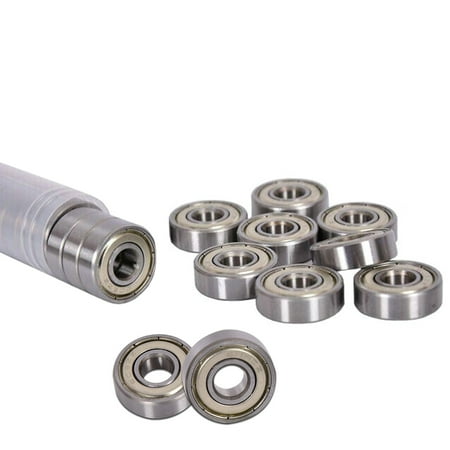 

608-ZZ Ball Bearing 8x22x7 Dual Shielded Metal Chrome Skateboard 608ZZ 10PCS