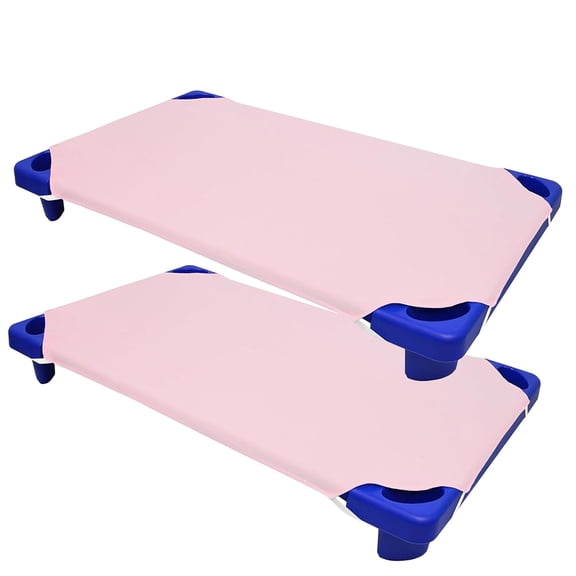 GDDPOD-2 Pack Toddler Cot Sheet 23" x 40" - Soft & Breathable Microfiber Cot Sheet for Daycare and Preschool, Pink