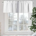 thumbnail image 5 of Modern Gray Striped Valances for Windows, 60 x 18in, Simple White Background Rod Pocket Kitchen Valance Curtain Light Filtering Window Treatments for Living Room Bedroom, 1 Panel, 5 of 7
