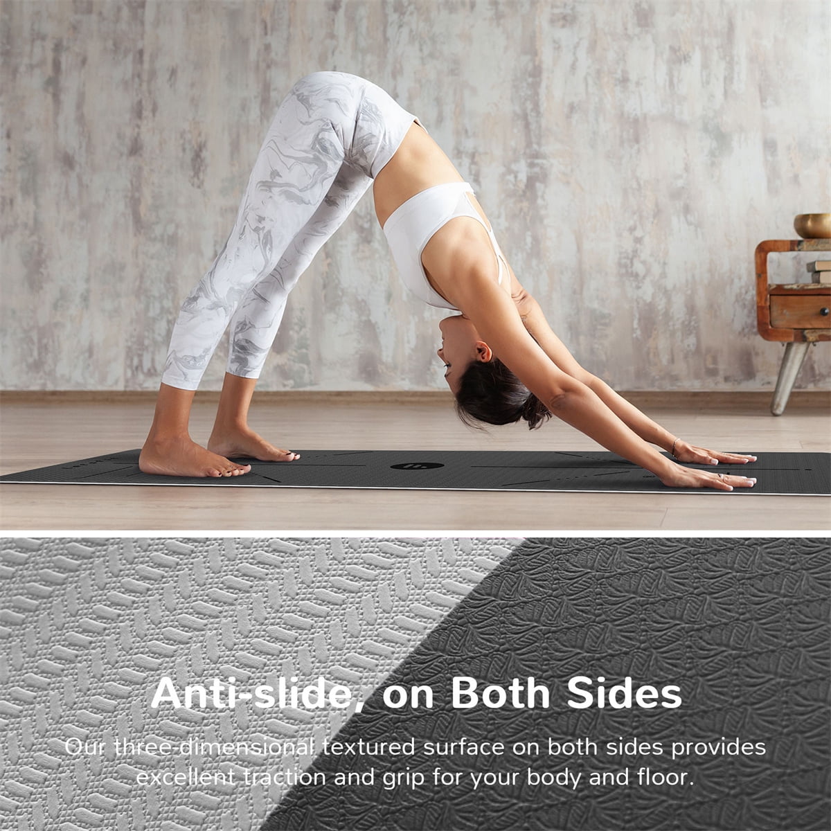 Kepooman Yoga Mat Non Slip, Pilates Fitness Mats, Eco Friendly, Anti-Tear Yoga Mats for Women, Exercise Mats for Home Workout, Gray Kepooman Yoga Mat Non Slip, Pilates Fitness Mats, Eco Friendly, Anti-Tear Yoga Mats for Women, Exercise Mats for Home Workout, Gray