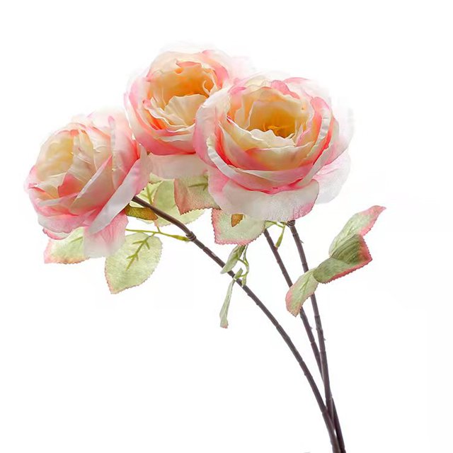 Flor artificial retro con borde de Coca-Cola, rosa, flor falsa individual, decoración del hogar, accesorios para fotos, adornos para jarrones, flores artificiales de plástico