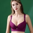 thumbnail image 4 of Sujetador de talla grande, transpirable, grueso, fino, bonito, espalda descubierta, ropa interior de talla grande sin aro de acero, sujetador fruncido con soporte superior, 4 of 6