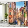 thumbnail image 4 of Ambesonne Italy Shower Curtain, Venice Canal Cityscape, 69"Wx75"L, Multicolor, 4 of 4