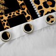 thumbnail image 4 of Feelyou Leopard Print Bow 2-Piece (42x84) Blackout Curtains, Initial H Window Curtains, 4 of 6