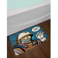 thumbnail image 2 of Modern Bath Mat, Futuristic Comics Super Heros Like Robot in a Spacesuit with OK Quote Artwork Print, Non-Slip Plush Mat Bathroom Kitchen Laundry Room Decor, 29.5 X 17.5 Inches, Multicolor, Ambesonne, 2 of 2