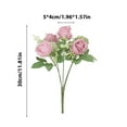 thumbnail image 3 of wtgtog Simulated Rose Bouquet with Small Handlebars, silk cloth home decoration flowers, includes dahlias hydrangea foliage, ideal for wedding party home garden decoration, realistic design, 3 of 5