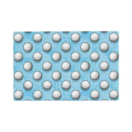 

Placemats Set of 4 Golf Balls 1 Heat Resistant Non - Slip Place mats Waterproof table mat for Kitchen Dining-6片装