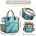 thumbnail image 5 of OBREWU Teal Gold Marble Women's Insulated Leakproof Large Lunch Bag, Oxford Cloth, 5 of 7