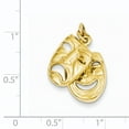 thumbnail image 2 of 14k Yellow Gold Comedy Tragedy Charm Pendant, 2 of 5