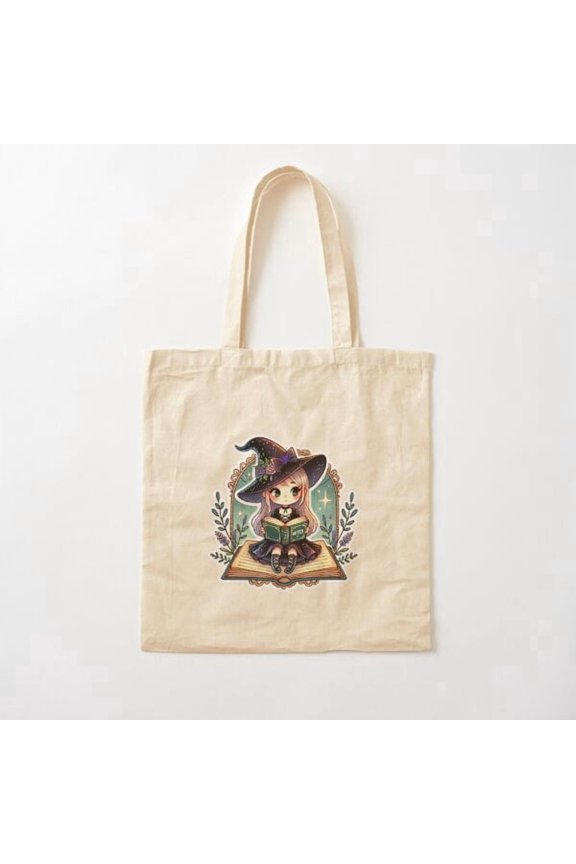 Book Spell Cute Canvas Tote Bags, Reusable Shopping Bag