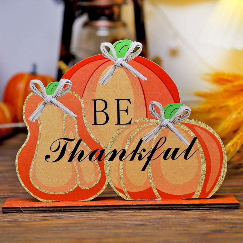 Thansgiving Fall Table Decoration Happy Harvest Give Sign Thanksgiving ...