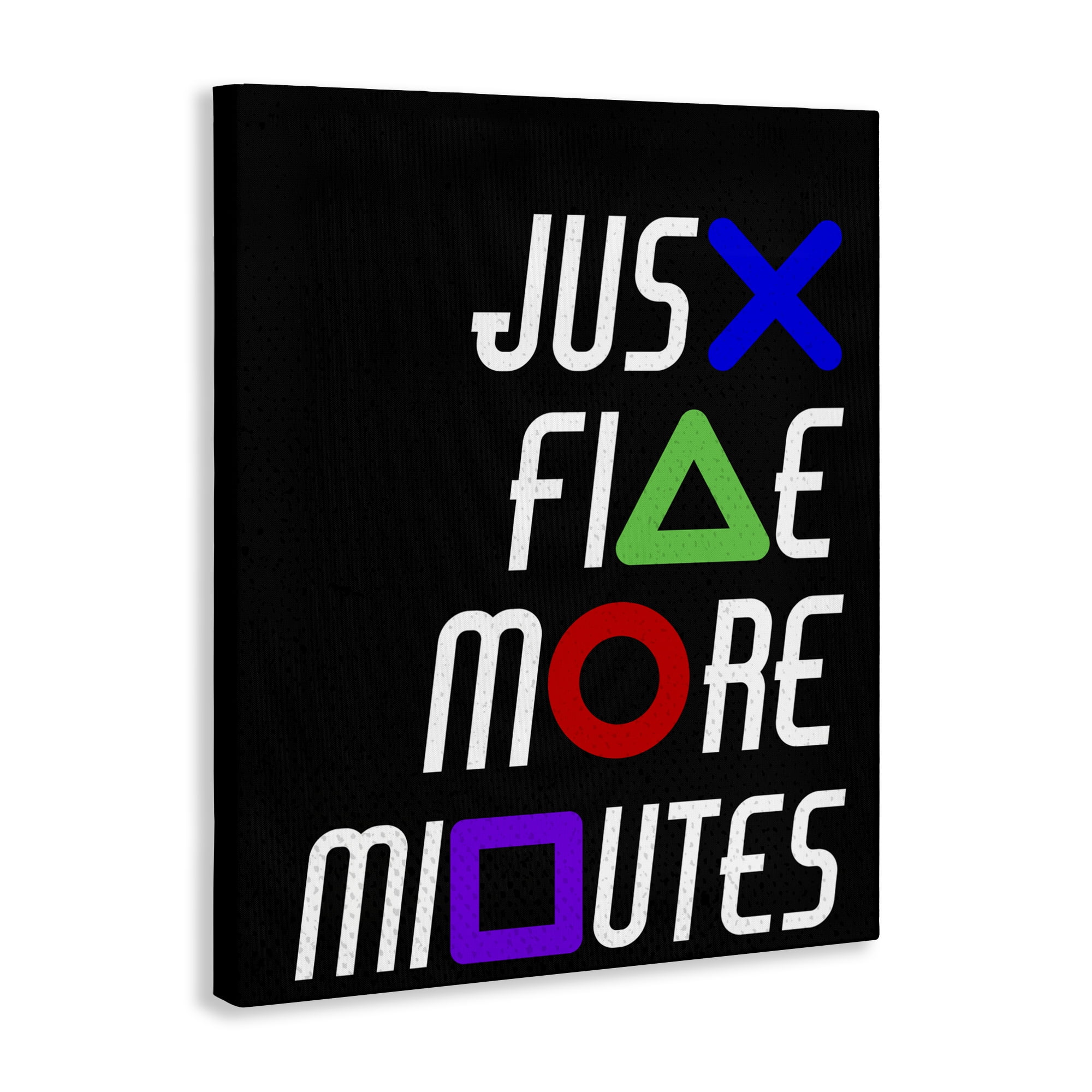 Just Five Minutes Gamer Buttons Canvas Wall Art, design by Kim Allen
