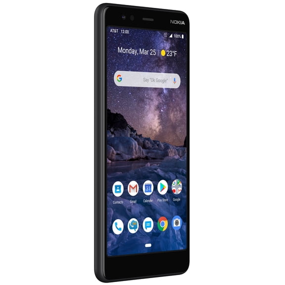 Pre-Owned New Nokia 3.1 A 32GB TA-1140 GSM Unlocked 4G LTE 5.45 in IPS LCD Display 2GB RAM 8MP Camera Android One Smartphone - Black