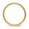 thumbnail image 3 of Bague de Mariage en Or Jaune 14k Massif Poli Demi-Rond Gravable 5mm Milgrain Demi-Rond Taille 5 Bijoux Cadeaux pour, 3 of 4