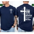 thumbnail image 4 of “When God Made Me” Funny Christian T-Shirt – Humorous Faith Tee with Brush Stroke Cross for Believers with Personality, 4 of 6