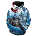 thumbnail image 3 of Sudadera con capucha con estampado de gato estrellado divertido para hombre, jerséis casuales con capucha y estampado de gato en 3D, novedad, sudaderas, tops, ropa de calle para hombre, 3 of 5