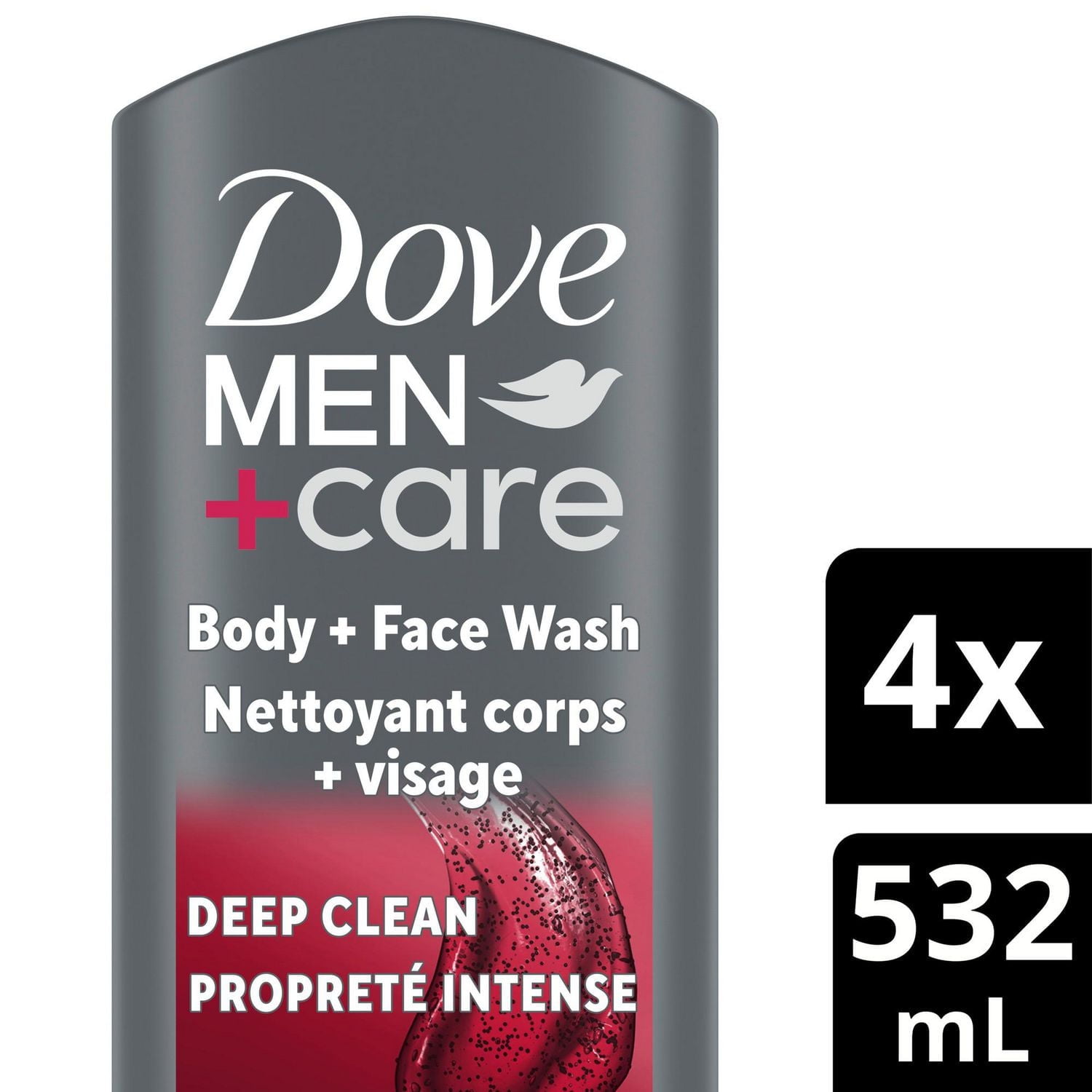 Dove Men+Care Exfoliating Body Wash Deep Clean for Men, with 24-Hour Nourishing Micromoisture Technology Body Wash, 532mL