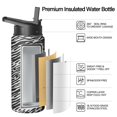 thumbnail image 2 of Leopard Print Insulated Stainless Steel Water Bottle with Straw & Cleaning Brush – 18 Oz | Leakproof, BPA-Free, 304 Stainless Steel, Wide Mouth, Travel Mug for Car, Gym, Office, 2 of 5
