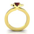 thumbnail image 4 of 2.35 Carat Oval Cut Garnet & Blue Topaz Gemstone Beautiful Anniversary Ring for Ladies Solid 14K Yellow Gold Size 10.5 by Diamond-Capitals, 4 of 8