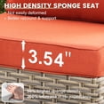 thumbnail image 6 of XIZZI 9-Piece Outdoor Patio Furniture Set, High Back Wicker Sectional with Fire Pit Table & Swivel Rocking Chairs, All-Weather Rattan Conversation Set for Patio & Garden, Coarse Orange Red, 6 of 11