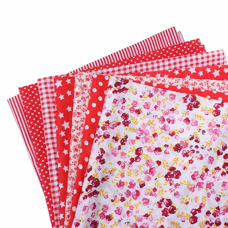 7 colors Mixed Cotton Fabric Crafts Sewing Kit Quilting 25x25 Cm ...