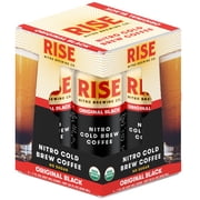 4-Pack RISE Brewing Co. Original Black Nitro Cold Brew Coffee, Dairy-Free, 7 fl oz Can