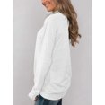 thumbnail image 2 of Pullovers à Manches Longues pour Femmes Col Bénitier Tunique Chemise Décontractée, 2 of 5