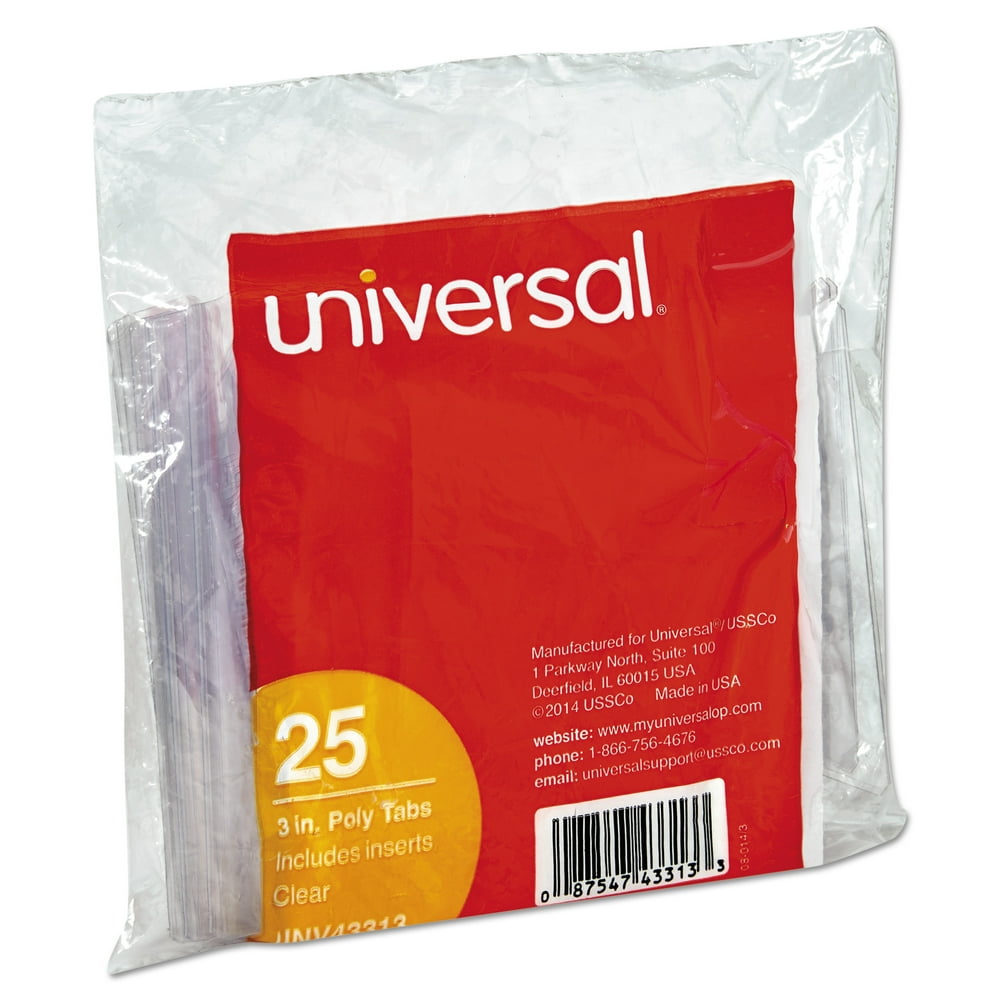 Universal hanging file folder plastic index tabs 1 3 tab cut 3 1 2
