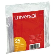 Universal Hanging File Folder Plastic Index Tabs, 1/3 Tab Cut, 3 1/2" Tab, Clear, 25/Pack