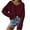 Red, variant on Fesfesfes Women Sweaters Hedging V-Neck Loose Solid Color Temperament Long Sleeve Strapless Knitting Tops Sweater Clothes Sale