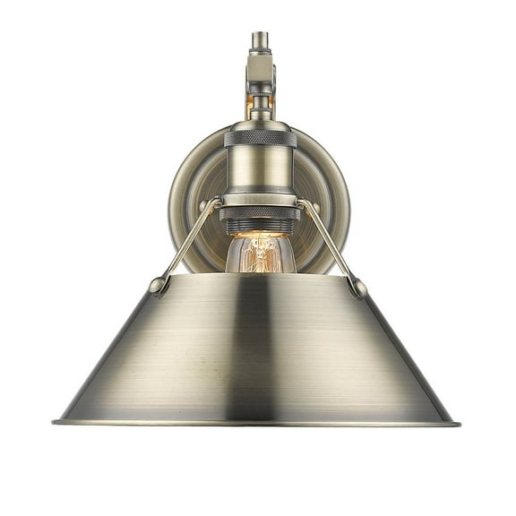 Yep by Golden Lighting Orwell 1-light Wall Sconce in Aged Brass