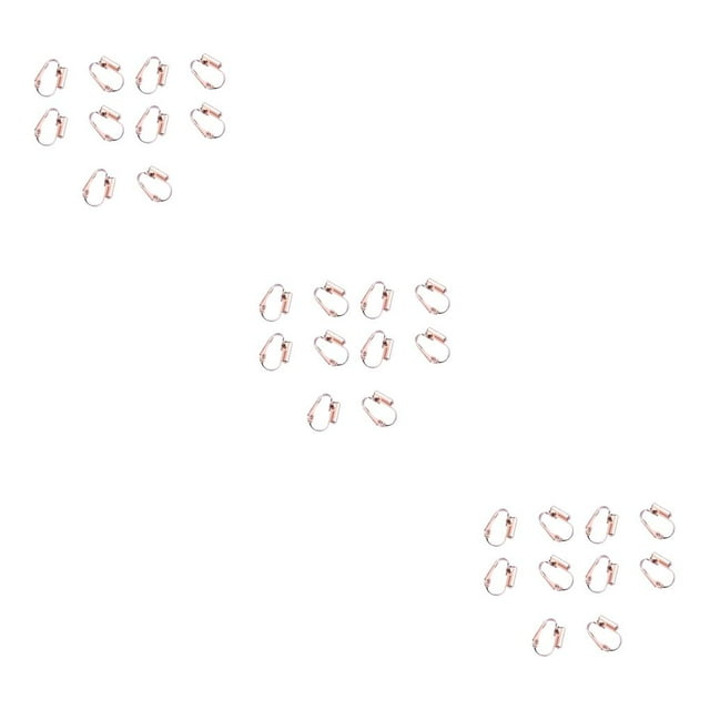 crativent 10pcs Ear Clip Converters Earring Accessories DIY Handmade with Loop Plastic Pads Wear-resistant Handheld Findings Type12 3Set