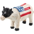 thumbnail image 1 of Estatua de vaca de resina con diseño de bandera estadounidense Figura de vaca de resina de arte americano Decoración para el hogar, 1 of 7