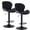 Black, variant on CONCETTA Swivel Bar Stools Set of 2 with Adjustable Height, Fabric with Backrest for Kitchen Island, Beige