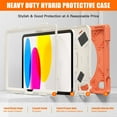 thumbnail image 2 of Dteck Case for iPad 11-inch (A16) 2025/iPad 10th Generation 10.9-inch 2022,Heavy Duty Rubber Adjustable Hand Strap Case Shockproof Hard Rotatable Kickstand Cover with Shoulder Strap,Orange, 2 of 9