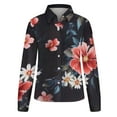 thumbnail image 4 of Women Blouse 3/4 Sleeve Petite, Button Down Blouses for Women Dressy Casual Workout Tops for Women Plus Size Vacation Summer Tops for Women Over 50 Previous, 4 of 6