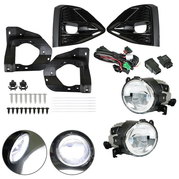 labwork 2Pcs Fog Lights Assembly Replacement for 2020 2021 Nissan Maxima Clear Lens with Front Bumper Bezel Wires Switch Bulbs Kit Left Right Side (Passenger & Driver Side)