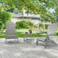 thumbnail image 3 of ACEGOSES 4Pcs Outdoor Folding Adirondack Chair Patio Plastic Fire Pit Chair for Outside, Deck and and Balcony,Light Gray, 3 of 8