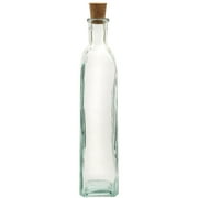 Couronne Co. Rectangle Glass Bottle, G5314, 12 Ounce Capacity, Clear